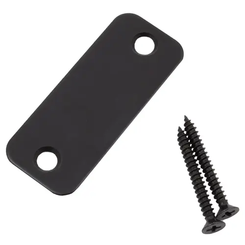 1-1/8" x 2-3/4" Round Corner Blank Strike - Matte Black
