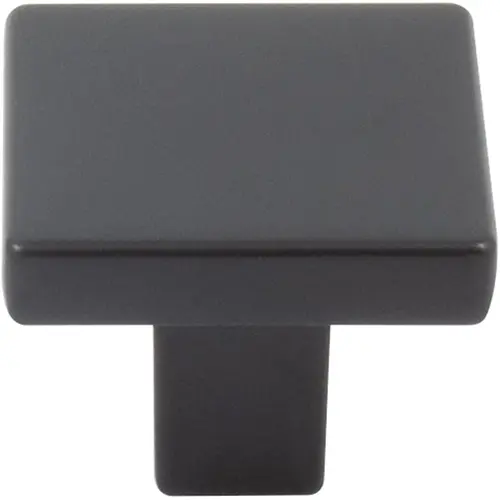 Contemporary Square 1-1/8" Knob - Matte Black Contemporary Square 1-1/8" Knob - Matte Black