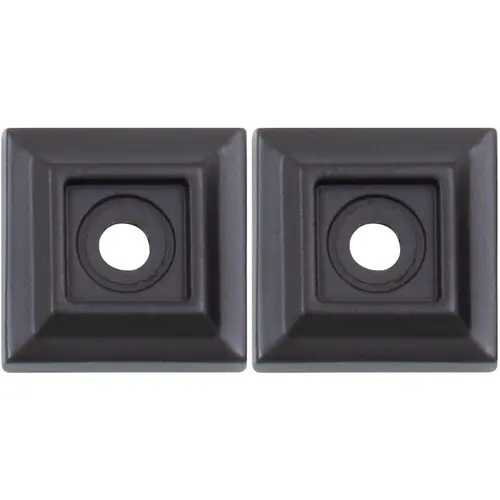 Contemporary Square Backplate - pack of 2 - Matte Black