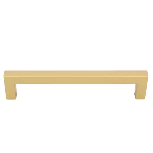 Contemporary Square 128mm Pull - Satin Brass Contemporary Square 128mm Pull - Satin Brass