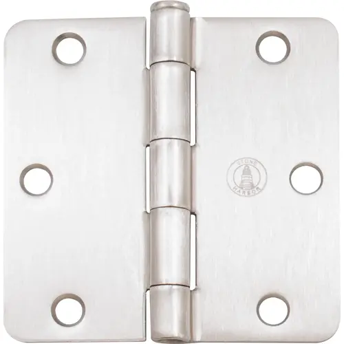 3-1/2" 1/4R Standard Hinge - pack of 100 - Satin Nickel 3-1/2" 1/4R Standard Hinge - pack of 100 - Satin Nickel