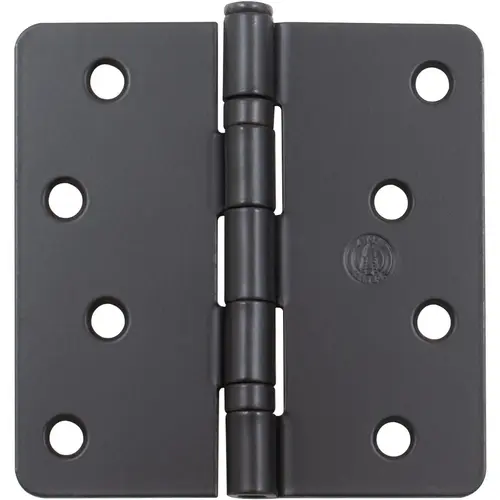 4" 1/4R Ball Bearing Hinge - pack of 100 - Matte Black