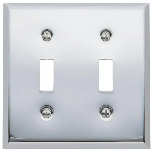 Double Toggle Switchplate Polished Chrome Double Toggle Switchplate Polished Chrome