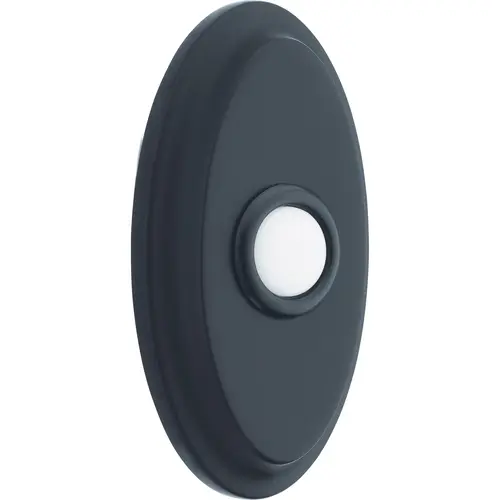 Oval Doorbell Button - Satin Black Oval Doorbell Button - Satin Black