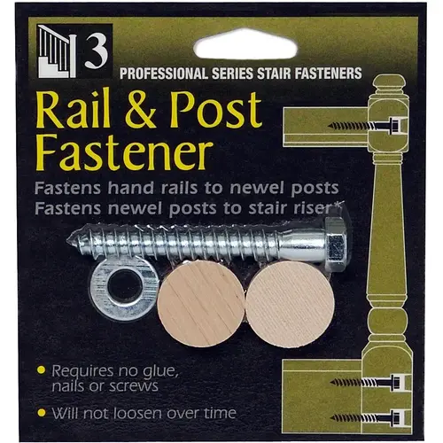 Rail & Post Fastener with plugs