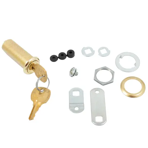 KA25 Cam Lock Up to 1-1/2" Key # C346A - Polished Brass KA25 Cam Lock Up to 1-1/2" Key # C346A - Polished Brass
