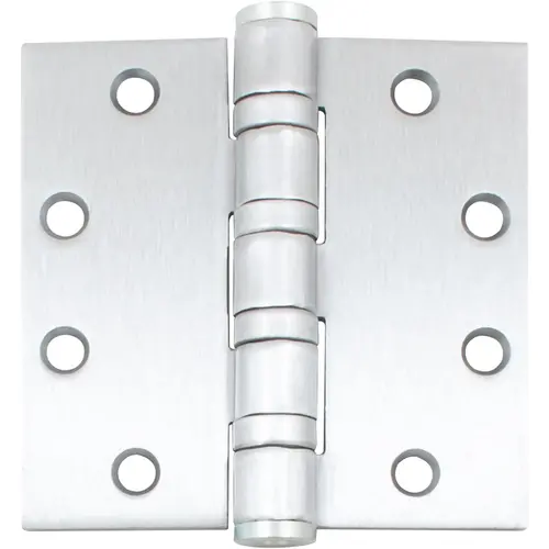 4-1/2" x 4-1/2" SQR Heavy-Duty Ball Bearing Hinge .180 Gauge - Satin Chrome 4-1/2" x 4-1/2" SQR Heavy-Duty Ball Bearing Hinge .180 Gauge - Satin Chrome