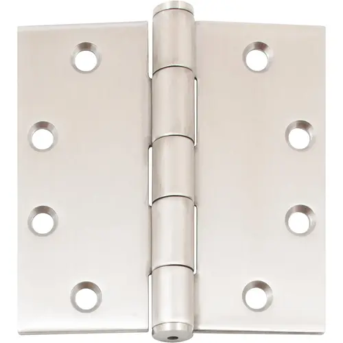 4-1/2" x 4-1/2" SQR Plain Bearing Hinge .134 Gauge - Satin Stainless Steel 4-1/2" x 4-1/2" SQR Plain Bearing Hinge .134 Gauge - Satin Stainless Steel
