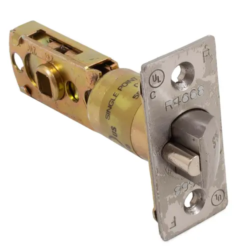 1" x 2-1/4" Narrow Square Faceplate Adjustable Tubular Deadlatch for QTL series - Satin Nickel / Satin Chrome