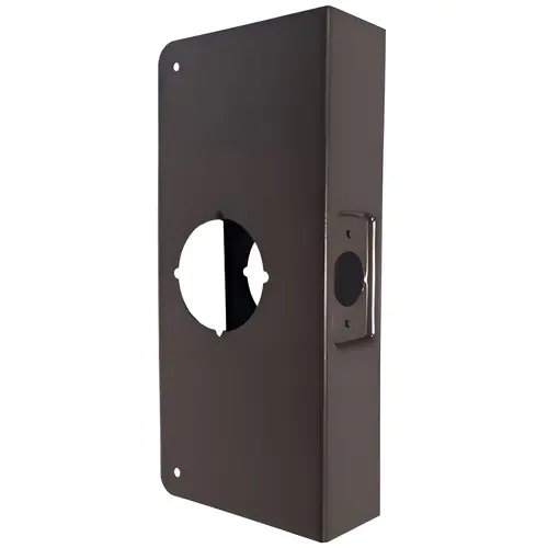 2-3/8" Backset 1-3/4" Door 4" x 9" Wrap Around Plate with Recessed Latch Area - Oil-Rubbed Bronze