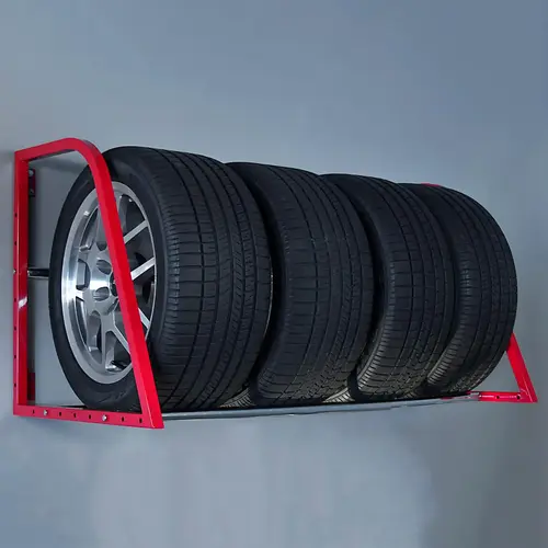 TireLoft Wall Mounted Multi-Tire Storage - Red TireLoft Wall Mounted Multi-Tire Storage - Red