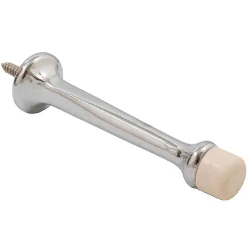 Aluminum 3-3/4" Solid Door Stop Bright Chrome Finish Aluminum 3-3/4" Solid Door Stop Bright Chrome Finish