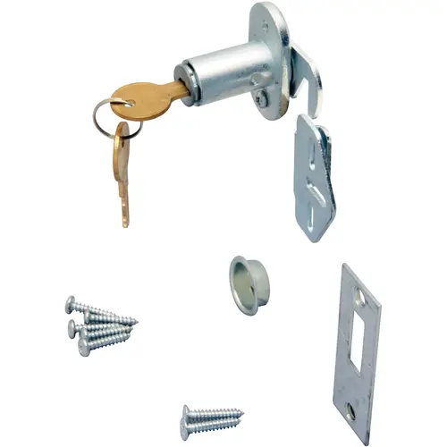 Keyed Folding Door Lock - Satin Chrome Keyed Folding Door Lock - Satin Chrome