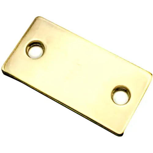 Filler Plate 1-1/8" x 2-1/4", Covers Deadbolt Strike Plates - Polished Brass Filler Plate 1-1/8" x 2-1/4", Covers Deadbolt Strike Plates - Polished Brass