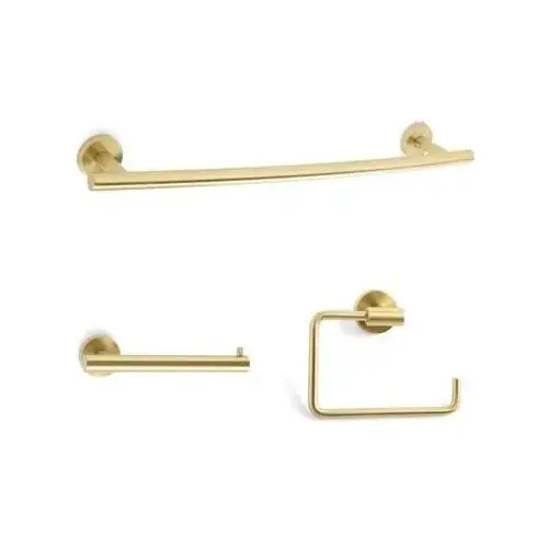 Bathroom Kit with BH26540BBZ Tissue Roll Holder BH26541BBZ Towel Ring BH26543BBZ Towel Bar Golden Champagne Finish Bathroom Kit with BH26540BBZ Tissue Roll Holder BH26541BBZ Towel Ring BH26543BBZ Towel Bar Golden Champagne Finish