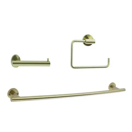 Bathroom Kit with BH26540BBZ Tissue Roll Holder BH26541BBZ Towel Ring BH26544BBZ Towel Bar Golden Champagne Finish Bathroom Kit with BH26540BBZ Tissue Roll Holder BH26541BBZ Towel Ring BH26544BBZ Towel Bar Golden Champagne Finish