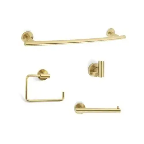 Bathroom Kit with BH26540BBZ Tissue Roll Holder BH26541BBZ Towel Ring BH26543BBZ Towel Bar BH26542BBZ Robe Hook Golden Champagne Finish Bathroom Kit with BH26540BBZ Tissue Roll Holder BH26541BBZ Towel Ring BH26543BBZ Towel Bar BH26542BBZ Robe Hook Golden Champagne Finish
