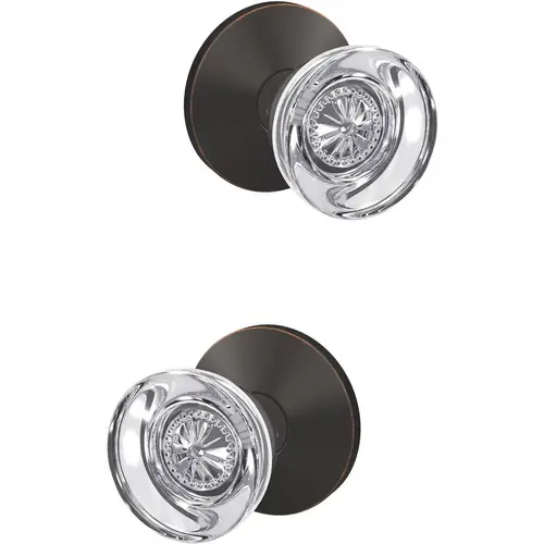 Hobson Knob with Kinsler Rose Non Turning Dummy Lock Aged Bronze Finish Hobson Knob with Kinsler Rose Non Turning Dummy Lock Aged Bronze Finish