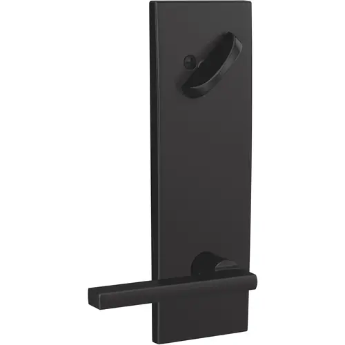 Custom Latitude Lever with Century Escutcheon Interior Active Trim with 16680 Latch and 10269 Strike Matte Black Finish Custom Latitude Lever with Century Escutcheon Interior Active Trim with 16680 Latch and 10269 Strike Matte Black Finish