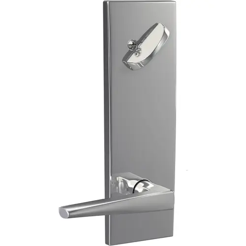 Custom Eller Lever with Century Escutcheon Interior Active Trim with 16680 Latch and 10269 Strike Bright Chrome Finish Custom Eller Lever with Century Escutcheon Interior Active Trim with 16680 Latch and 10269 Strike Bright Chrome Finish
