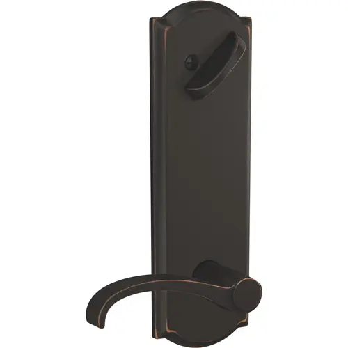 Custom Whitney Lever with Camelot Escutcheon Interior Active Trim with 16680 Latch and 10269 Strike Aged Bronze Finish Custom Whitney Lever with Camelot Escutcheon Interior Active Trim with 16680 Latch and 10269 Strike Aged Bronze Finish
