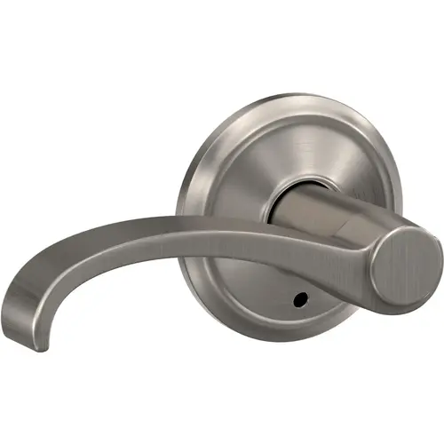 Whitney Lever with Alden Rose Passage and Privacy Lock with 16600 Latch and 10027 Strike Satin Nickel Finish Whitney Lever with Alden Rose Passage and Privacy Lock with 16600 Latch and 10027 Strike Satin Nickel Finish