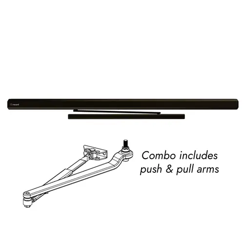 Low Energy HA7 Series Door Operator Single 39 Header 120vAC Universal Push/Pull Combo Dark Bronze Finish