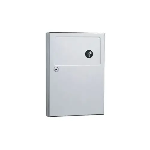 Surface-Mounted Sanitary Napkin Disposal Satin Stainless Steel Surface-Mounted Sanitary Napkin Disposal Satin Stainless Steel