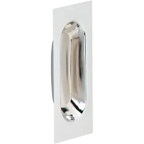Solid Brass Rectangular Flush Pull Bright Chrome Finish