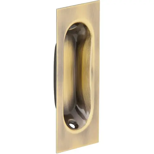 Solid Brass Rectangular Flush Pull Antique Brass Finish