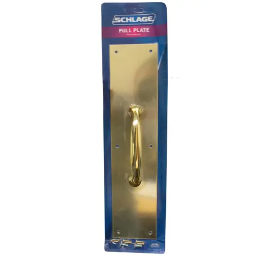 SC8400 Series Pull Plate, 3-1/2 in W, 15 in H, Brass