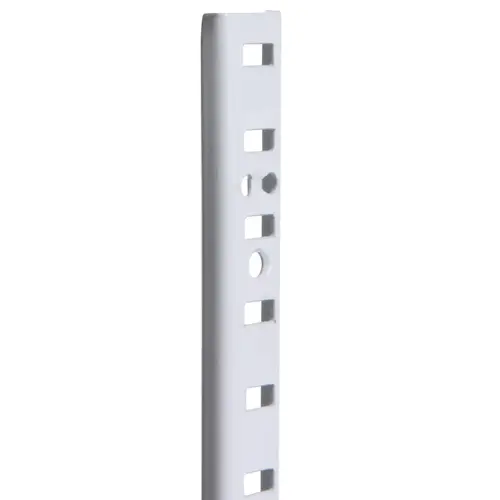 255 Series 48 In. White Steel Mortise-Mount Pilaster Shelf Standard