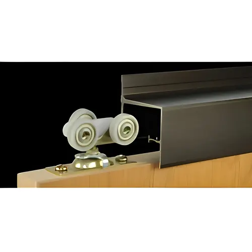2610F72B 1 Door Wall Mount Hardware Set with 72" Track and 1120 Hangers - Bronze 2610F72B 1 Door Wall Mount Hardware Set with 72" Track and 1120 Hangers - Bronze