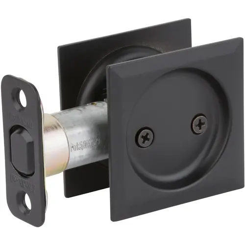 334x514 Square Pocket Door Lock Passage - Matte Black