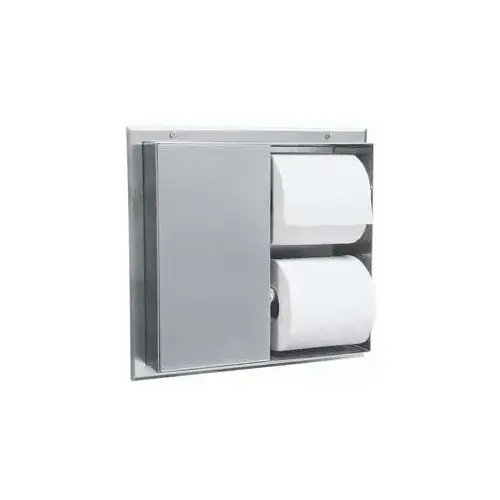 Partition-Mounted Multi-Roll Toilet Tissue Dispenser Satin Stainless Steel Partition-Mounted Multi-Roll Toilet Tissue Dispenser Satin Stainless Steel