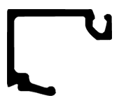 CRL-U.S. Aluminum 145971 Custom KYNAR Paint Face for Gutter Sash, 1/4" Glazing - 24'-2" Stock Length