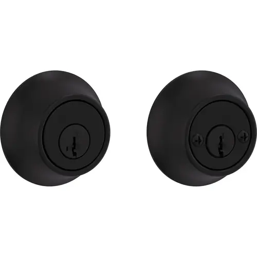 Double Cylinder Deadbolt SmartKey Security Matte Black Metal Matte Black Double Cylinder Deadbolt SmartKey Security Matte Black Metal Matte Black