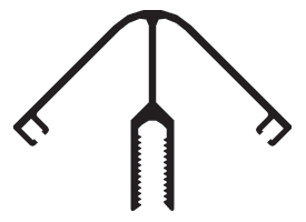 CRL-U.S. Aluminum CB03622 135 degree Division Bar Face, Bronze Black Anodized - 24'-2" Stock Length