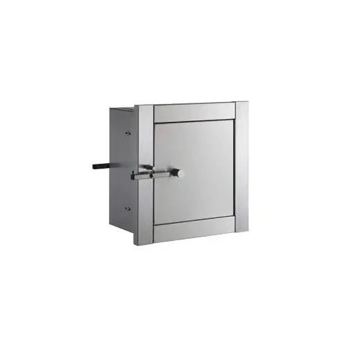 Recessed Heavy Duty Specimen Pass Through Cabinet with 6" Flange Satin Stainless Steel Finish Recessed Heavy Duty Specimen Pass Through Cabinet with 6" Flange Satin Stainless Steel Finish