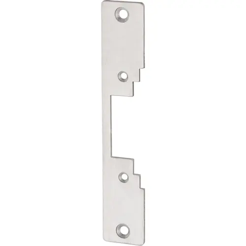 Radius Corner Faceplate (7-15/16" x 1-7/16") Wood Applications Satin Stainless Steel Finish