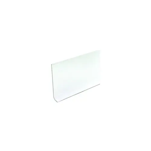 Wall Base 0.13" H X 48" L Prefinished White Vinyl Prefinished - pack of 18 Wall Base 0.13" H X 48" L Prefinished White Vinyl Prefinished - pack of 18