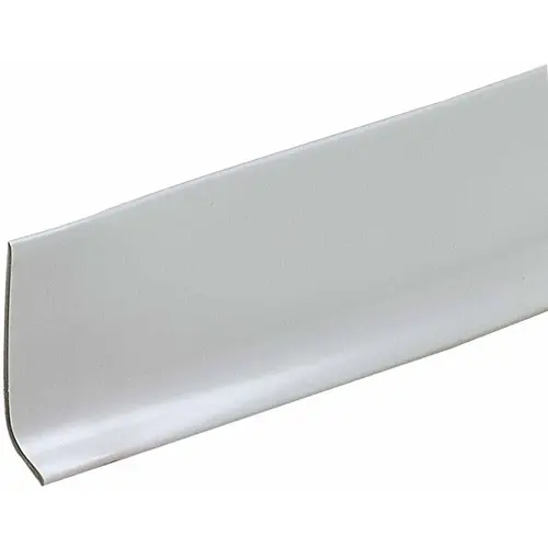 Wall Base 0.13" H X 48" L Prefinished Silver Vinyl Prefinished - pack of 18 Wall Base 0.13" H X 48" L Prefinished Silver Vinyl Prefinished - pack of 18