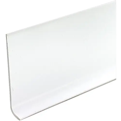 Wall Base 0.13" H X 48" L Prefinished White Vinyl Prefinished - pack of 18 Wall Base 0.13" H X 48" L Prefinished White Vinyl Prefinished - pack of 18