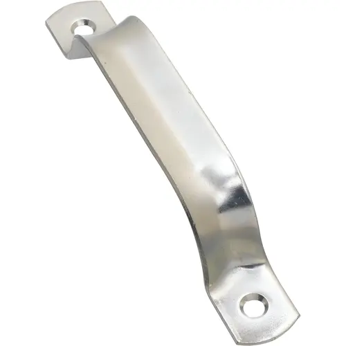B4 Utility Pull, Hot-Rolled Steel Material, 6-1/2" Length, Universal Handle Design, Zinc Plated Finish, Cabinet And Furniture Hardware