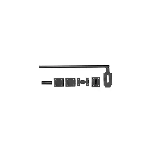 Lockable Cane Bolt, Heavy-Duty, Black, 5/8 x 18 In. Lockable Cane Bolt, Heavy-Duty, Black, 5/8 x 18 In.