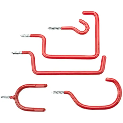 V2238 Hook Assortment, Steel, Red, Zinc - 6 Sets V2238 Hook Assortment, Steel, Red, Zinc - 6 Sets