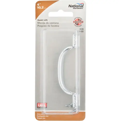 V170 4" Sash Lift Zinc Plated Finish V170 4" Sash Lift Zinc Plated Finish