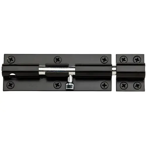 National Hardware 6" Heavy Barrel Bolt - Black National Hardware 6" Heavy Barrel Bolt - Black