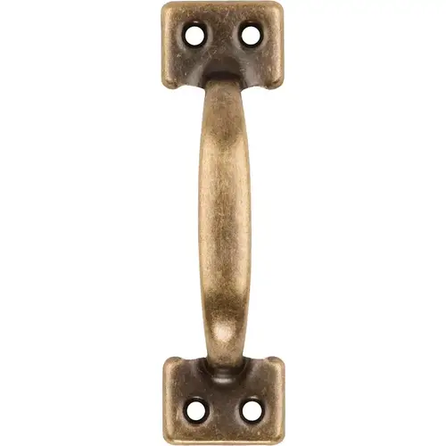 Sash Lift Handle 4" L Antique Brass Brown Steel Universal Antique Brass