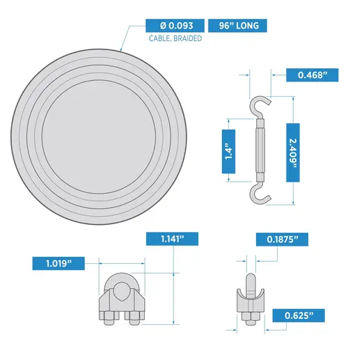 Hardware Anti-Sag Gate Kit Black Hardware Anti-Sag Gate Kit Black